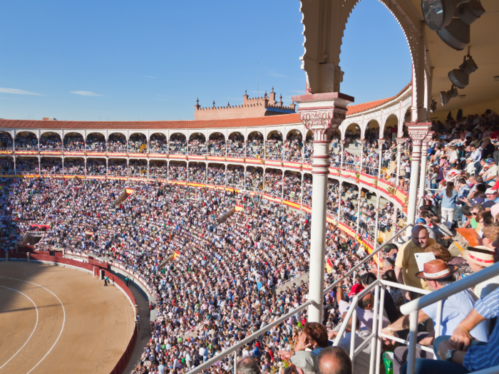 Bull fights are famous in Madrid, though tourist attendance isn