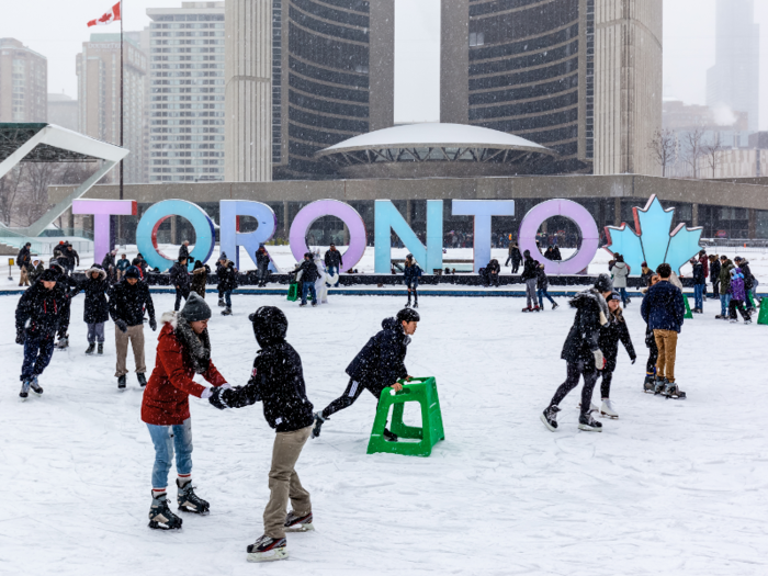 Toronto, Canada, is the fourth-largest city in North America with 6 million inhabitants.