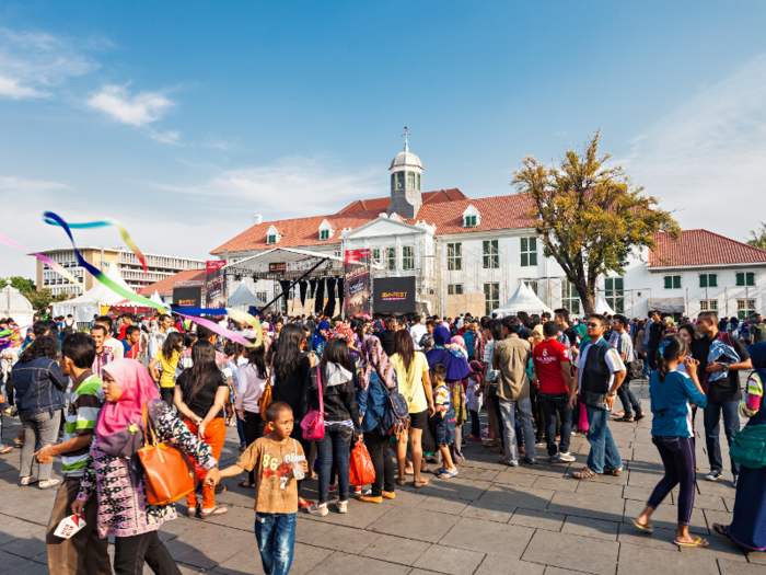 The Old Town square is a popular tourist spot but many travel websites recommend arriving early to avoid the mass crowds.