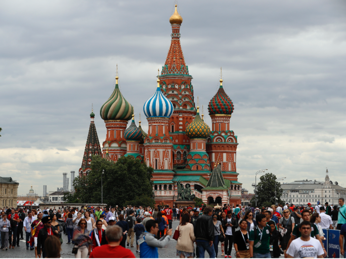 But the crowds made it difficult to enjoy the views in the Red Square and Saint Basil