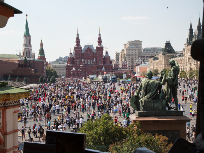 The 2018 FIFA World Cup drew tremendous crowds to Moscow. An estimated 2.5 million people went to the FIFA Fan Fest.