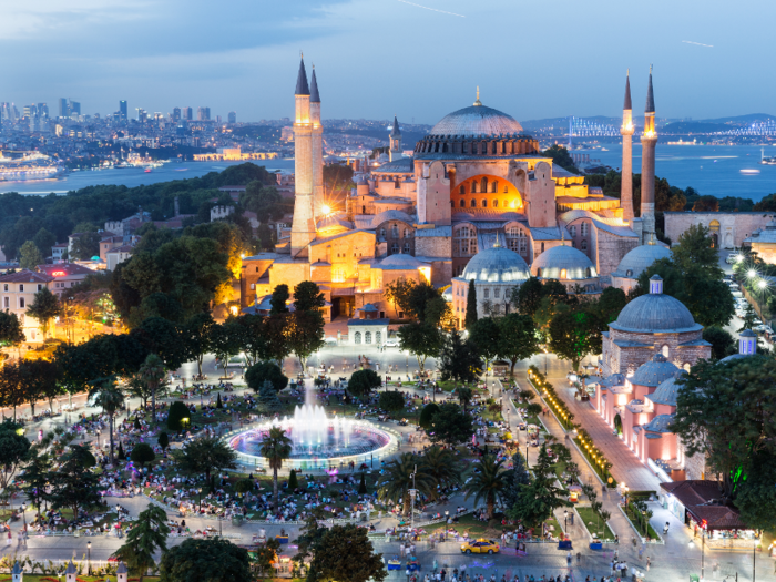 The Hagia Sophia, a former Greek Orthodox Church turned museum, is the most popular tourist destination in Istanbul attracting nearly 3.5 million people annually.