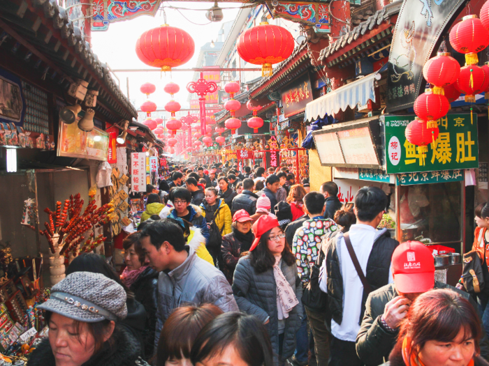 The second-largest city in China is Beijing with 19.6 million inhabitants.