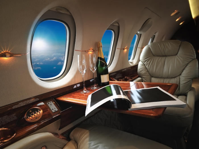 Flying on a private jet is a completely different experience than flying commercial, Eric Roth, president of International Jet Interiors, a company that designs interiors of private jets, told Business Insider.