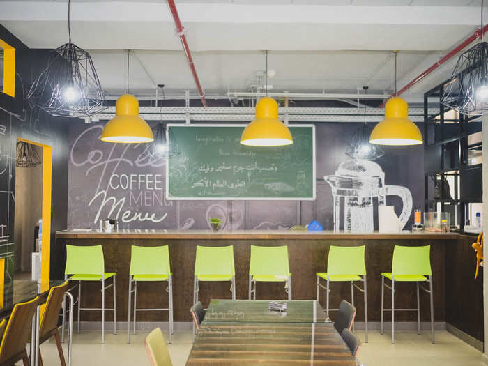 Connect has the vibe and design of a WeWork. Palestine