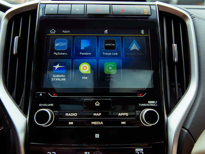 5. Our test car came with an optional 8-inch high-definition touchscreen running the latest variant of Subaru