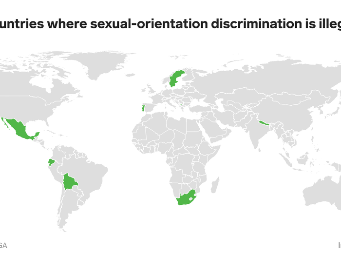 Just 5% of UN member states have written it into their constitutions that sexual orientation-based discrimination is not allowed.