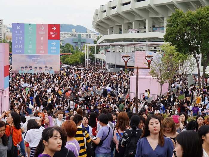 Seriously, at one point I felt like there were more people outside than could fit inside the stadium. But like I said, this is BTS we are talking about. As I would later find out, fans for the next day’s concert had also come that day to partake in all of the day’s excitement.