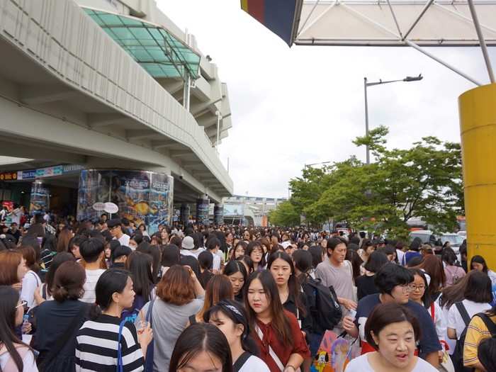 Outside the station, I literally could not move. The concert was going to take place at the Olympic Stadium located hundreds of meters in front of me. I’ve been to many concerts at this stadium including Lady Gaga, but cannot remember seeing this many people — and so early in the day.