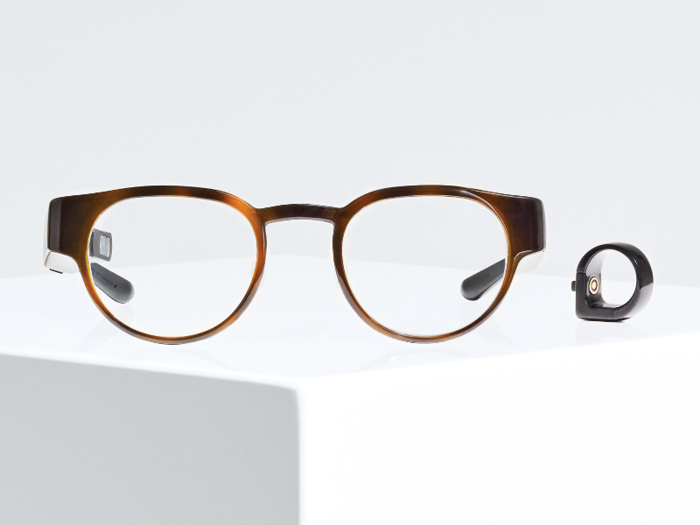 You control the glasses through a finger-worn ring called Loop.