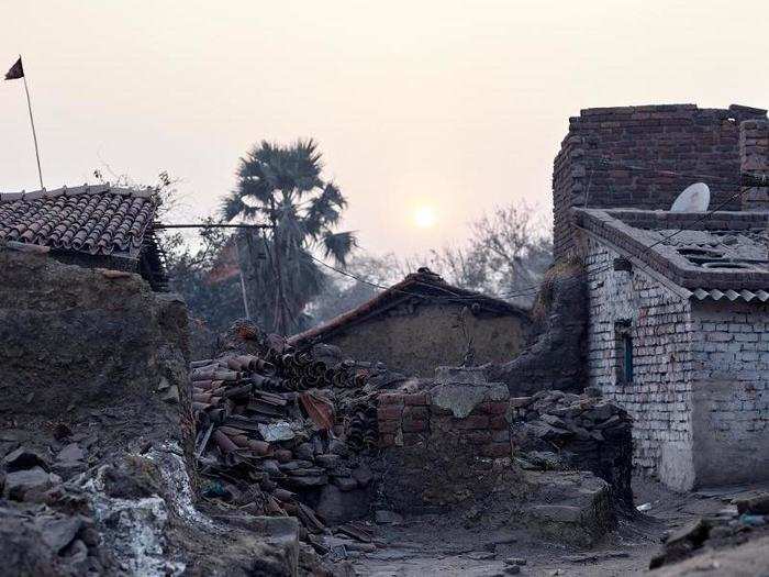 As the mining operations have expanded, they have moved closer and closer to the villages. In many cases, the mining has caused the ground beneath houses to collapse.