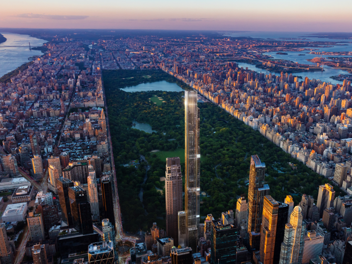 Although 432 Park Avenue currently holds the title of tallest residential building in the city, it will soon be outstripped by Central Park Tower, which will stand at 1,550 feet tall when completed.