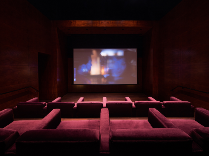 ... and a private screening room with a 220-inch screen and a state-of-the-art sound system.