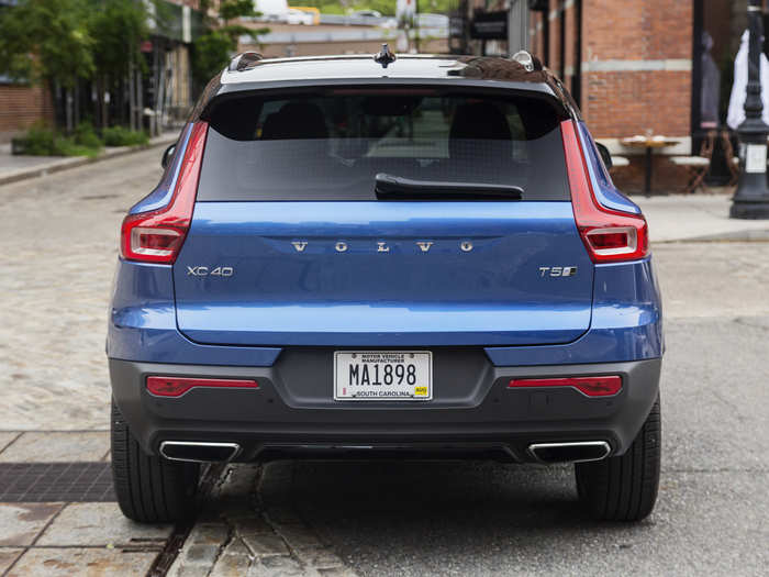 Straight in, the rear presents a familiar Volvo appearance — one that the brand has been using for a decade.