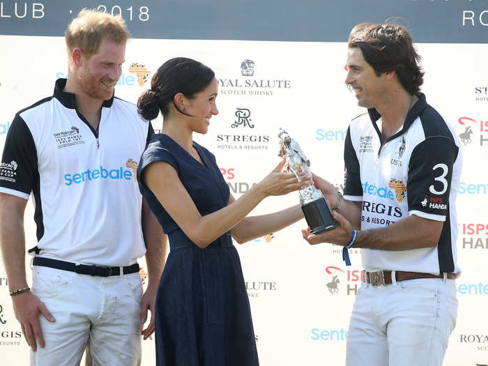 You may win the polo, but your wife gets to hold the trophy.