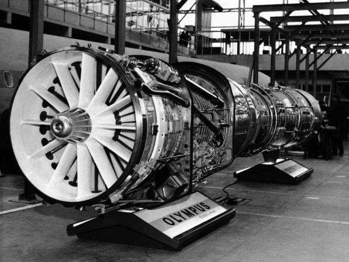 The engine selected to power the Concorde was the Olympus 593 turbojet, developed by Rolls-Royce/Bristol Siddeley and Snecma.