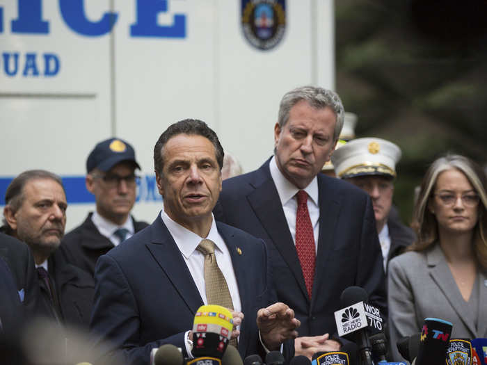 There were also reports of a suspicious package at New York Gov. Andrew Cuomo