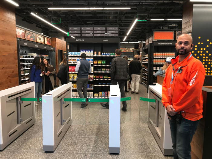 Without the Amazon Go app, you are not able to get past the sensor gates to start shopping.