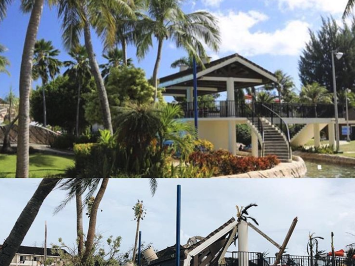 A Russian woman posted several pictures of the damage to a resort on Saipan.