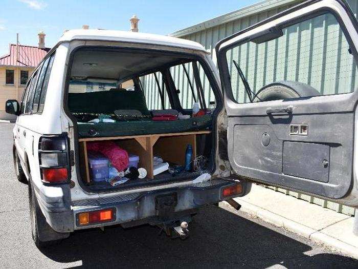 Many are forced to sleep on top of their belongings, meaning beds are located quite close to the roof.