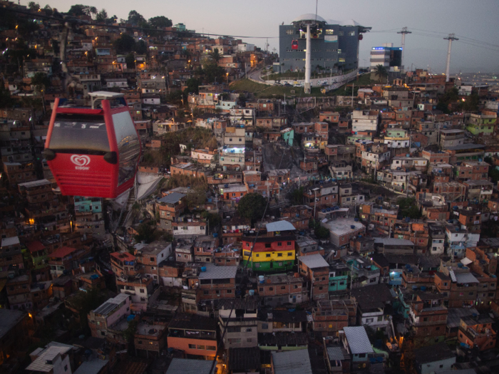 Cable cars are also a common mode of transportation for workers in Brazil.