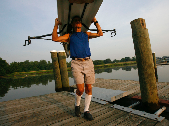 For over 17 years, Gabriel Horchler has rowed five miles to the Library of Congress for work, down the Anacostia river from Maryland to Washington, DC.