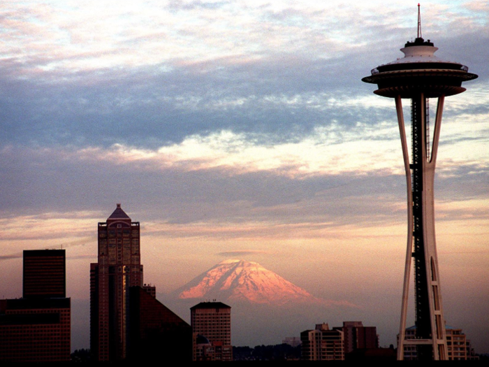 3: Mount Rainer, Washington. Threat Score: 203. Aviation Threat: 37.