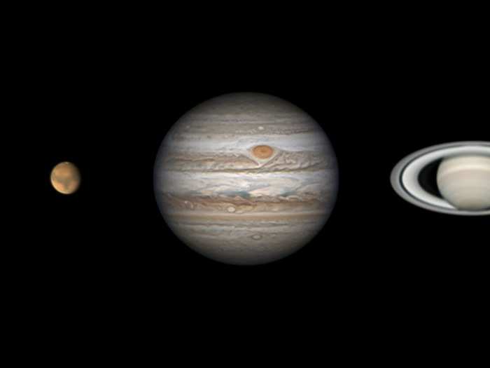 This runner-up shows the solar system