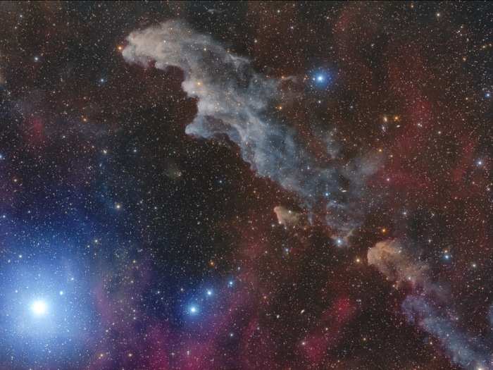 Rigel — the seventh-brightest star in the sky, and part of the Orion constellation — shines brightly near the Witch Head Nebula in this runner-up photo.