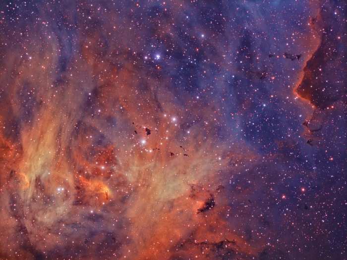 This picture, which won a "highly commended" recognition, shows the Lambda Centauri Nebula: a nursery for young stars located about 5,900 light-years form Earth.