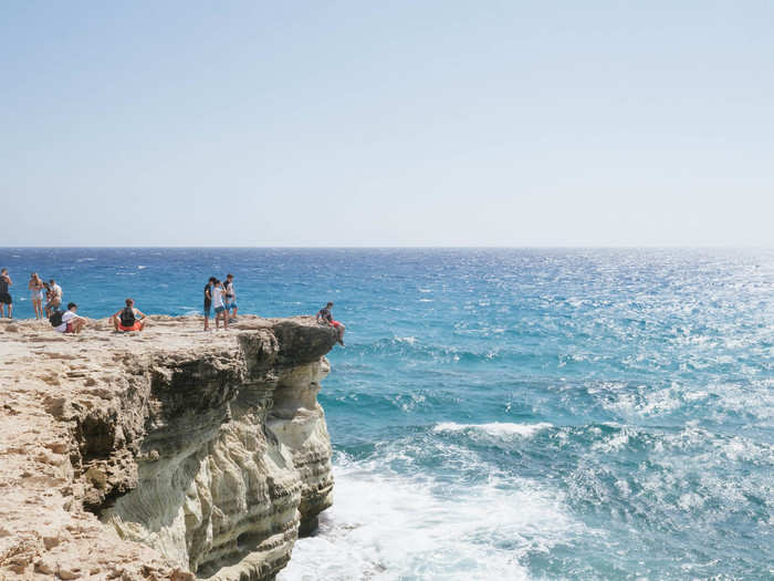 Without the time to scuba dive, I just enjoyed the bright sun and the turquoise waves crashing against the rocks.