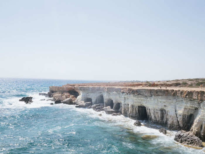 Cape Greco has a bunch of sites worth a stop, like these fascinating sea caves. The underwater caves nearby are perfect for scuba diving. I didn