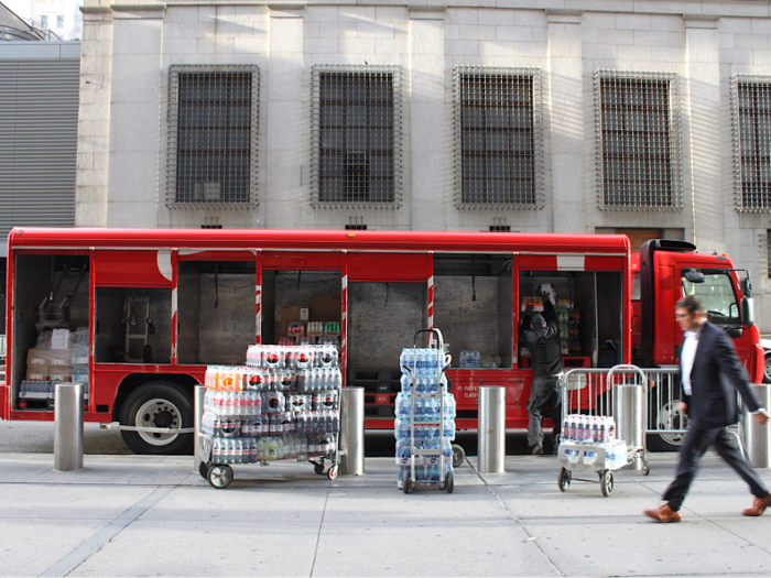 Then, it was time for the big unload. Most Penn Station vendors don