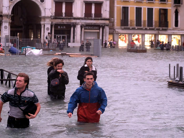 Elsewhere in Italy, six people died in the storm after they were hit by trees or debris.