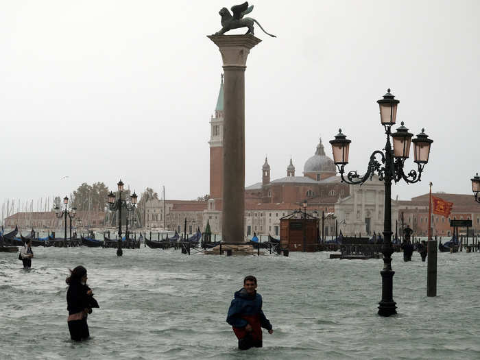 Venice is currently in the middle of its flooding season, called acqua alta, which usually happens from autumn to spring.