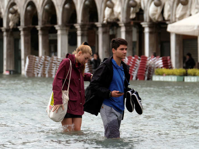 Local officials say the waters reached as high as 5.12 feet, making it the worst flooding since December 2008.