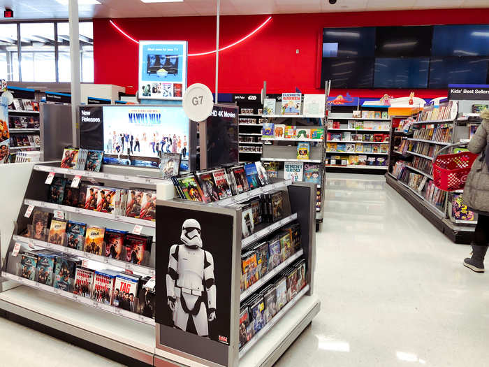 There was also an entire section of books and movies, as opposed to just a few of them on the end caps of aisles.