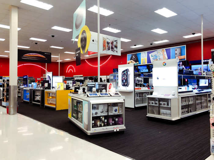 The electronics department was a lot more impressive at the full Target — it carried more of everything that the smaller Target had, plus more products like cameras and smart watches.