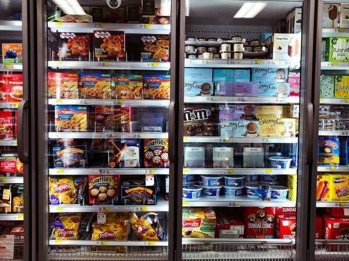 ... and one aisle of frozen foods and dessert.