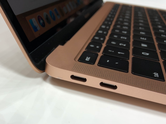 The ports have changed, too. Instead of the traditional USB-A ports, Apple has replaced the laptop