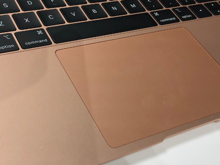 The trackpad has also been enlarged. Instead of physically clicking when you put pressure on it, Apple uses little motors inside the trackpad to simulate the feeling of a mouse click.