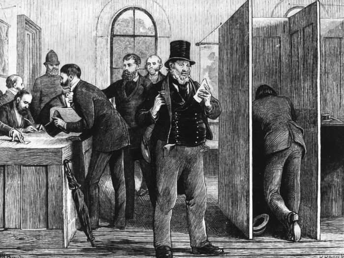 1856: The right to vote was extended to all white men.