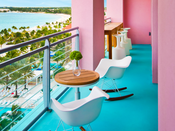 It sits on 3,000 feet of Bahamian coastline and is known for being the first lifestyle hotel in the Caribbean.