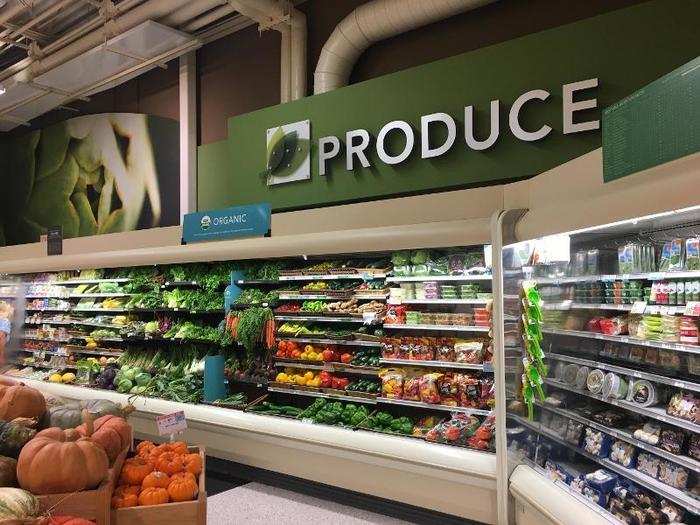 The extensive produce department doesn