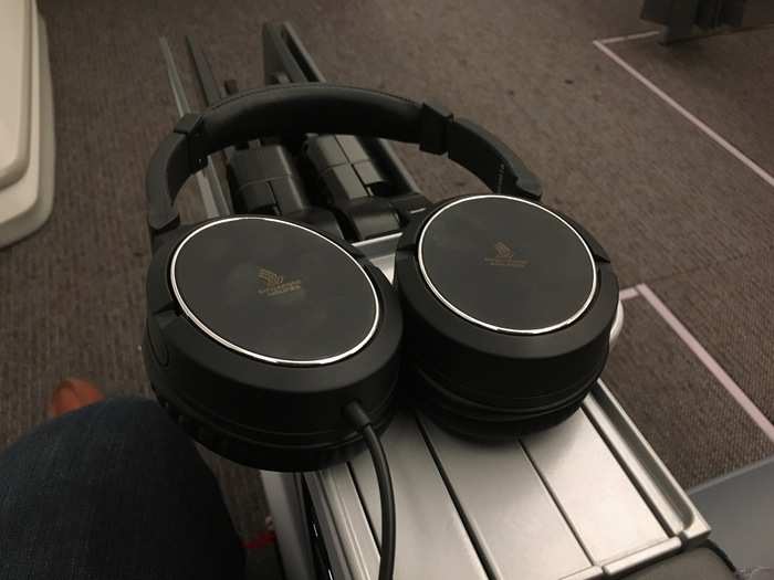 Premium economy passengers also get a pair of noise canceling headphones.