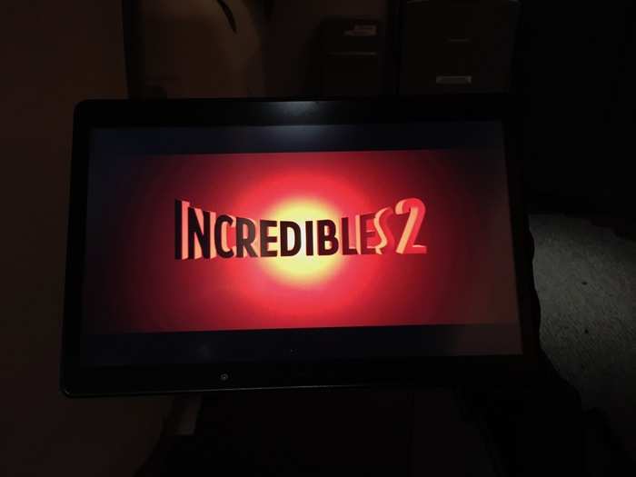 The KrisWorld system usually features about 1,000 hours worth of movies, TV shows, music, and podcasts. But for this flight, the airline added an additional 200 hours of entertainment options. I went with "The Incredibles 2."