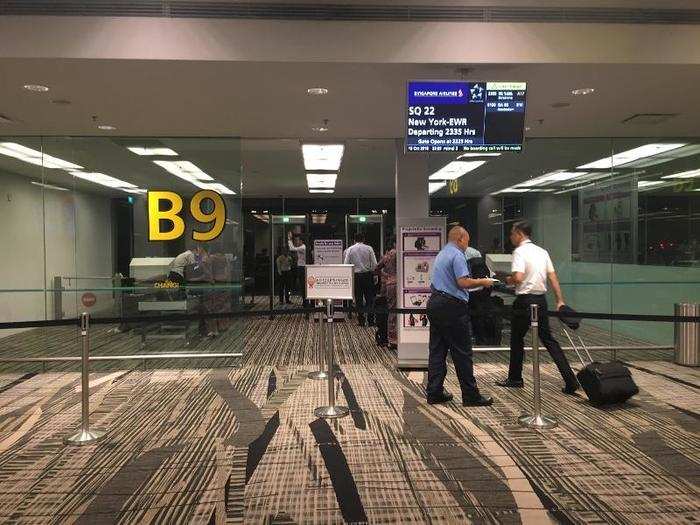 An hour before departure, I arrived at our boarding gate. Unlike most airports, Changi has a security checkpoint each individual gates rather than a centralized location.