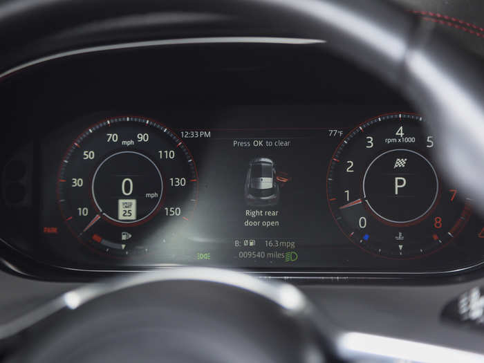 The gauges will present a different "look," depending on which drive mode you