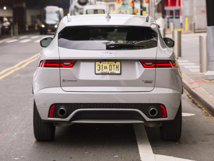 Dual exhaust pipes, and a narrow backlight — the latter means that your side-view mirrors will get a workout.