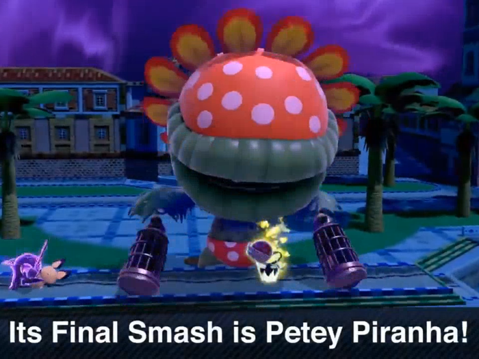 Piranaha Plant is a full character, complete with a final smash.